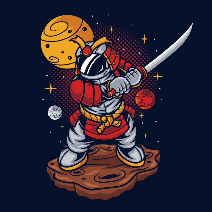 太空武士插图eps,ai矢量模版下载