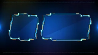 蓝色发光科技的抽象未来背景科幻框架hud ui