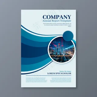 带照片的摘要年报模板