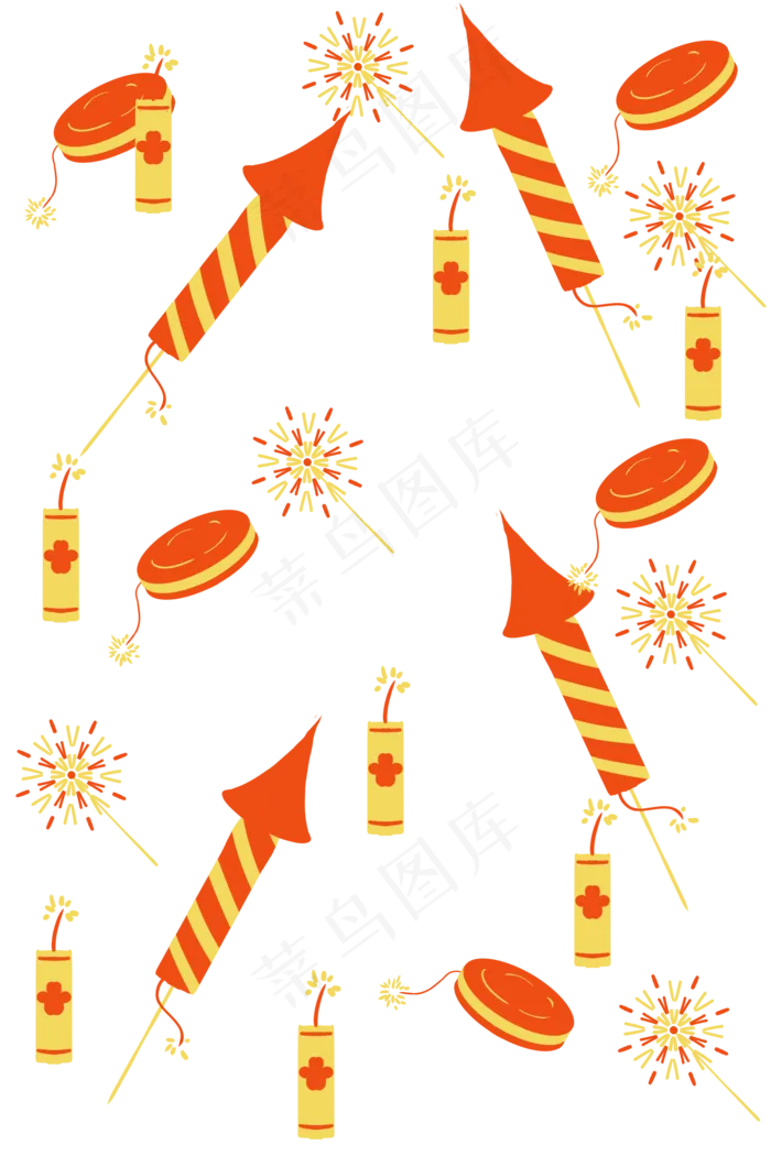 新春烟花爆竹底纹(2000X3000(DPI:300))psd模版下载