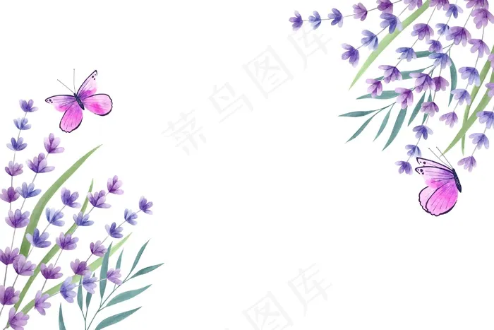 复制空间春天的背景和紫罗兰蝴蝶eps,ai矢量模版下载