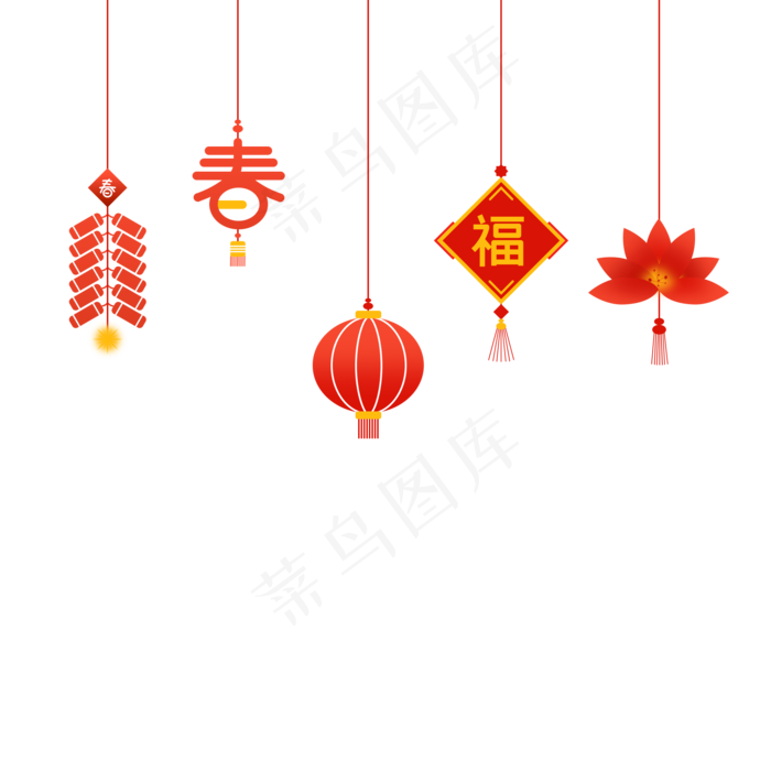 新年牛年春节吊饰(2000X2000(DPI:300))psd模版下载