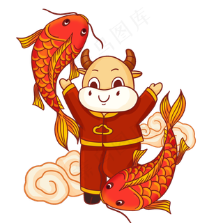 国潮新年牛年锦鲤