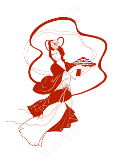 中秋嫦娥剪纸风 中秋嫦娥剪纸风
