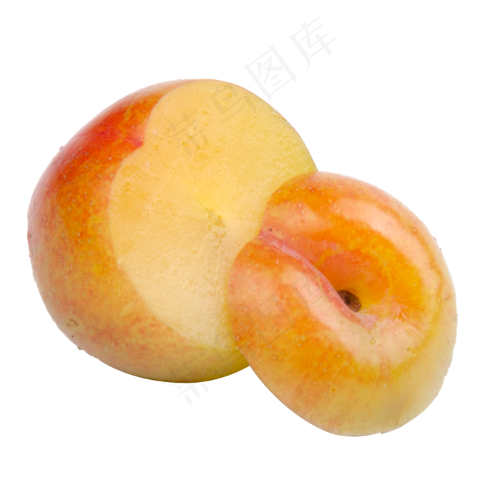 黄色油桃食物水果元素(2000X2000(DPI:300))
