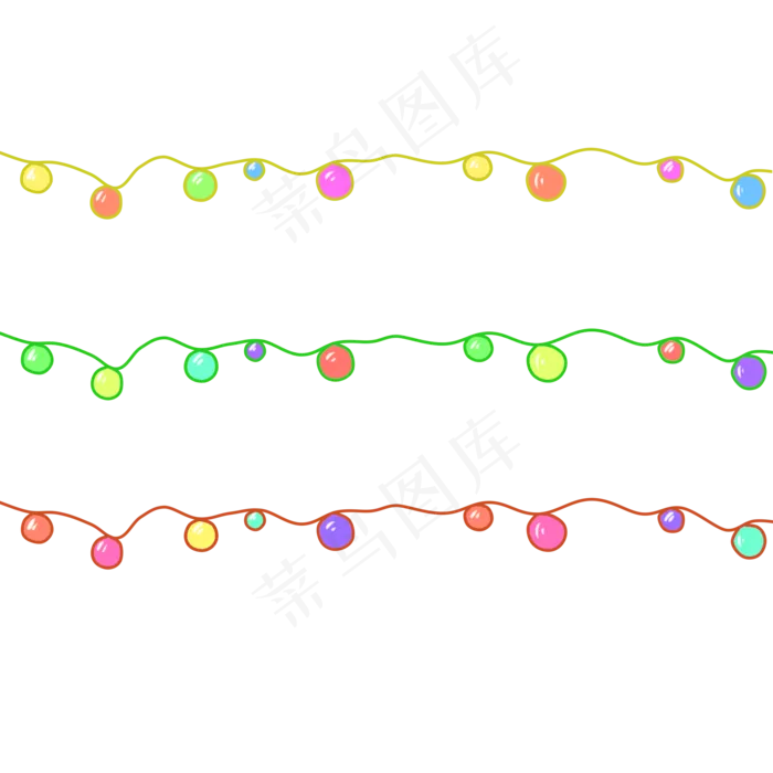 元旦晚会装饰彩灯(2000X2000(DPI:300))psd模版下载