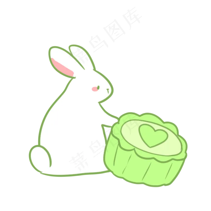 玉兔和蜜瓜冰皮月饼(2100X2100(DPI:300))psd模版下载