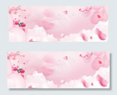 唯美温馨浪漫情人节粉色banner 唯美温馨浪漫情人节粉色banner