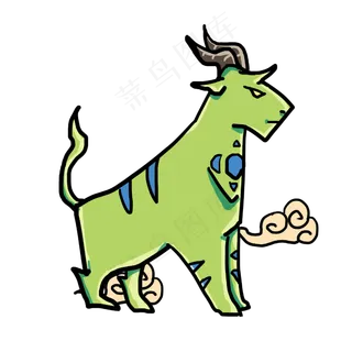 中元节卡通Q版怪兽坐骑