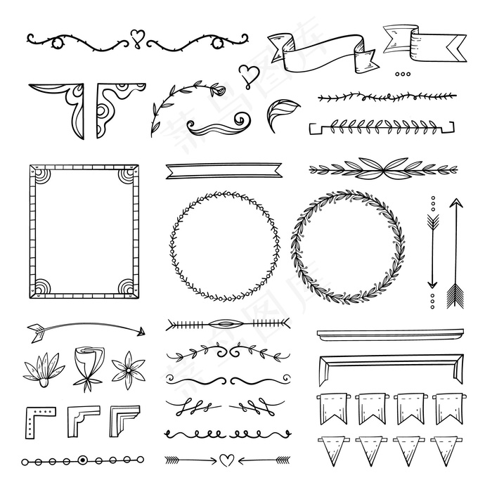 手绘装饰元素包