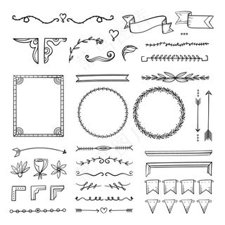 手绘装饰元素包