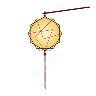 优美古风中秋节花灯可商用元素