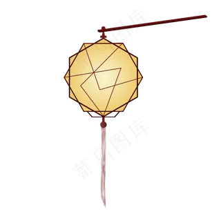 优美古风中秋节花灯可商用元素