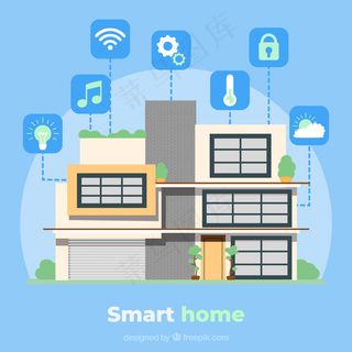 带图标的智能家居背景