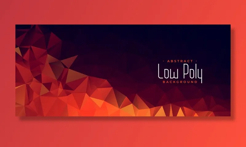 抽象的三角形低多边形横幅bannereps,ai矢量模版下载