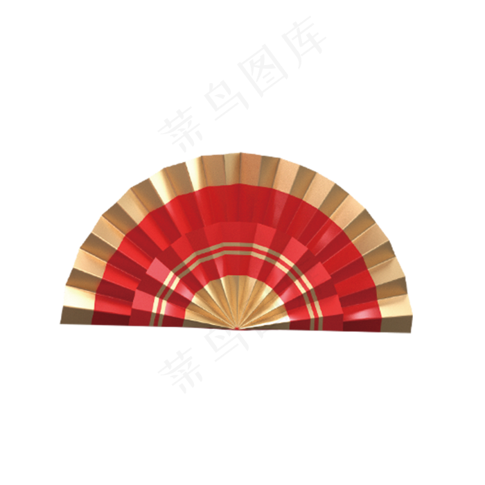 红色中国风扇子图案(2000X2000(DPI:300))psd模版下载