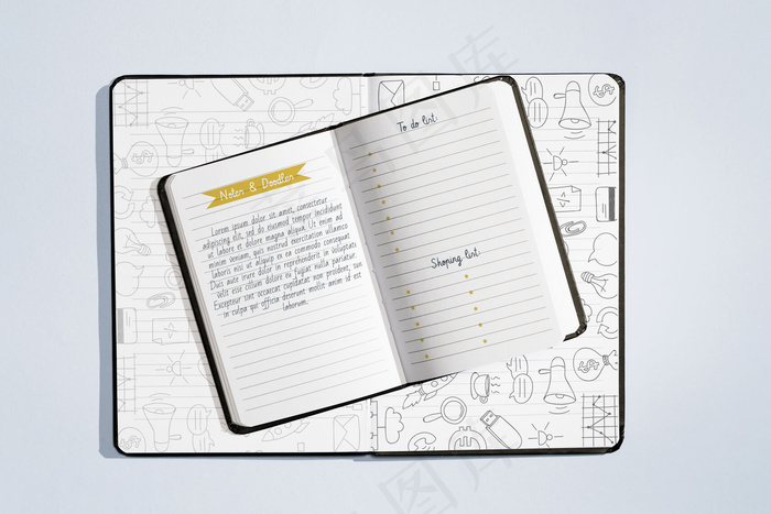 宣传册概念模型样机俯视图