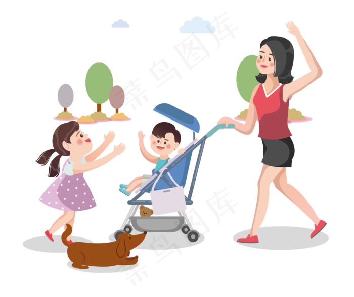 放假带孩子逛公园