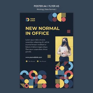 用新的正常方式制作带有照片的海报模板