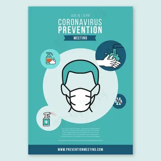 冠状病毒预防海报模板