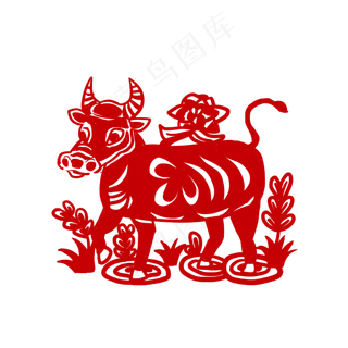 2021新年牛年剪纸