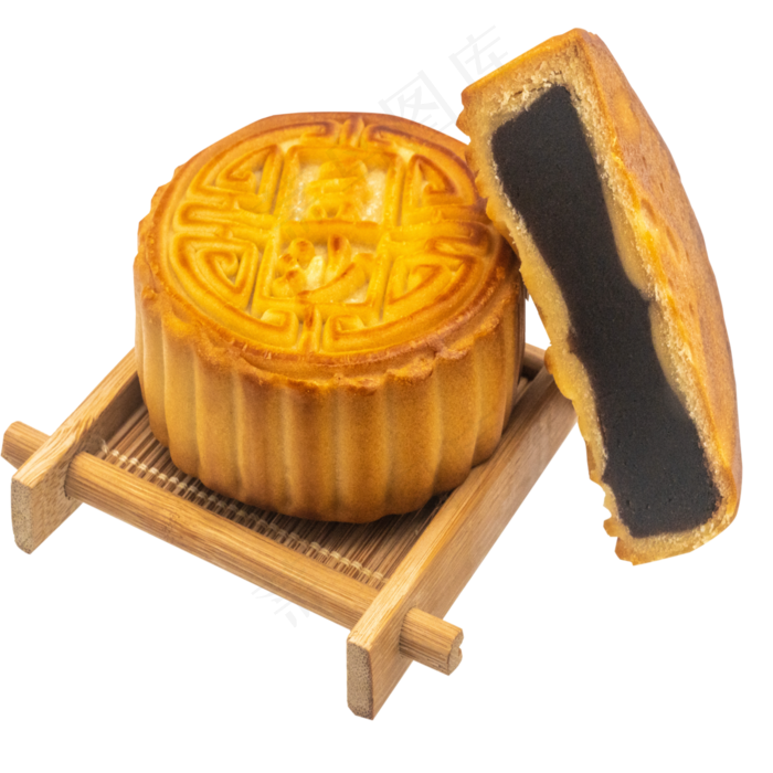 豆沙中秋月饼(3000*3000px 300 dpi )