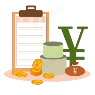 发薪日扁平元素