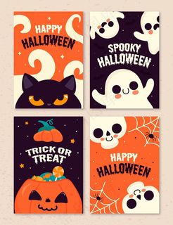万圣节贺卡套装