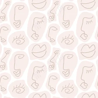 手绘抽象面无缝图案