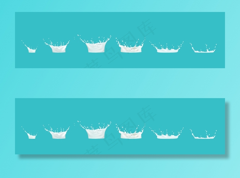 牛奶飞溅序列动画雪碧表滴