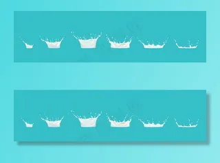 牛奶飞溅序列动画雪碧表滴