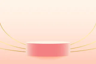 带有金色线条背景的柔和色彩讲台