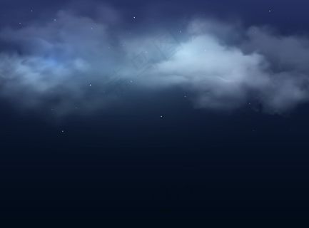 具有云和星星的夜空真实背景 具有云和星星的夜空真实背景