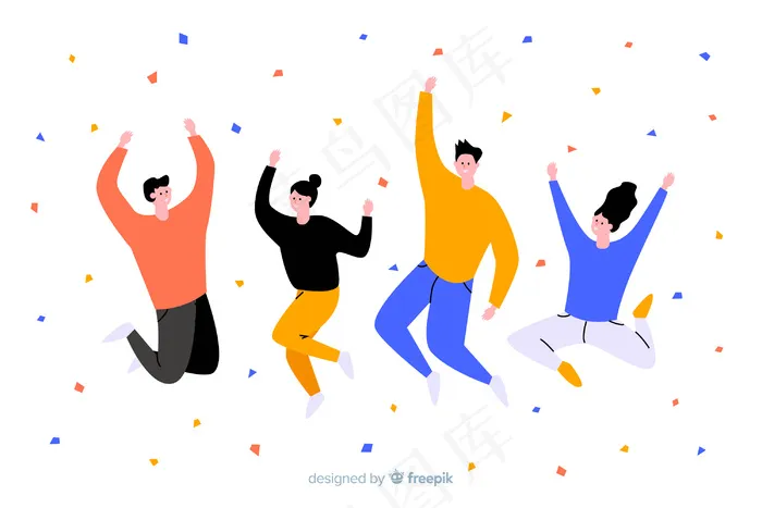年轻人跳跃eps,ai矢量模版下载