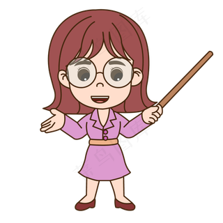 手绘矢量教师节老师卡通人物