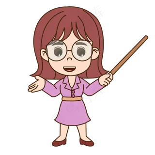 手绘矢量教师节老师卡通人物