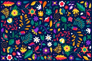 缤纷异国情调的花卉背景