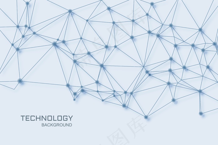 数字技术多边形连接概念背景eps,ai矢量模版下载