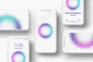 粘土智能手机屏幕模型样机-组成