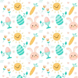 平面彩色复活节图案