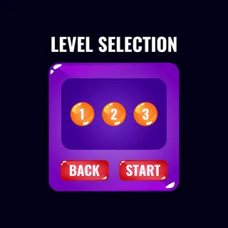 有趣的彩色果冻游戏界面水平选择2d游戏界面