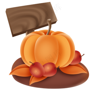 感恩节南瓜和苹果