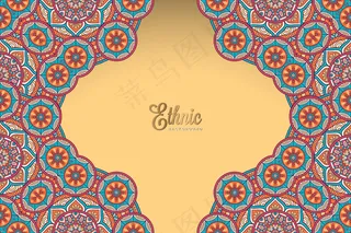 金色矢量豪华装饰曼荼罗设计背景