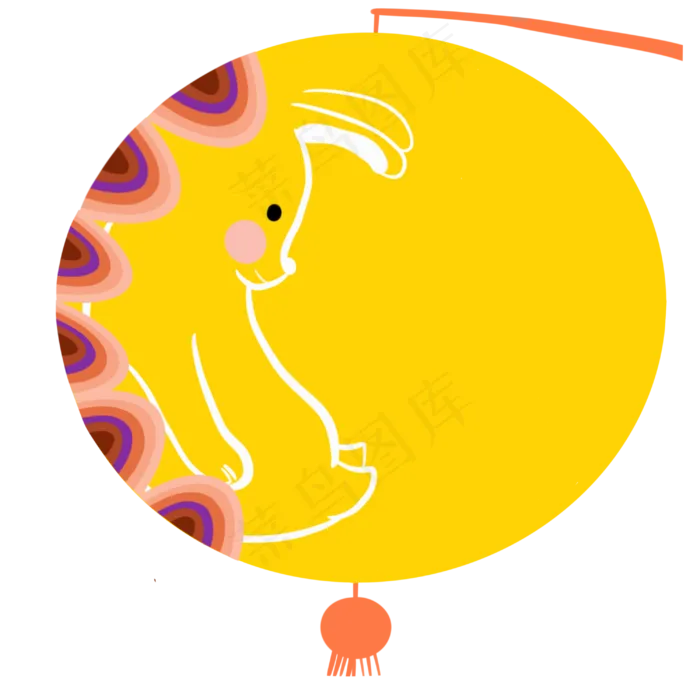 中秋灯笼边框(3000X3000(DPI:300))psd模版下载