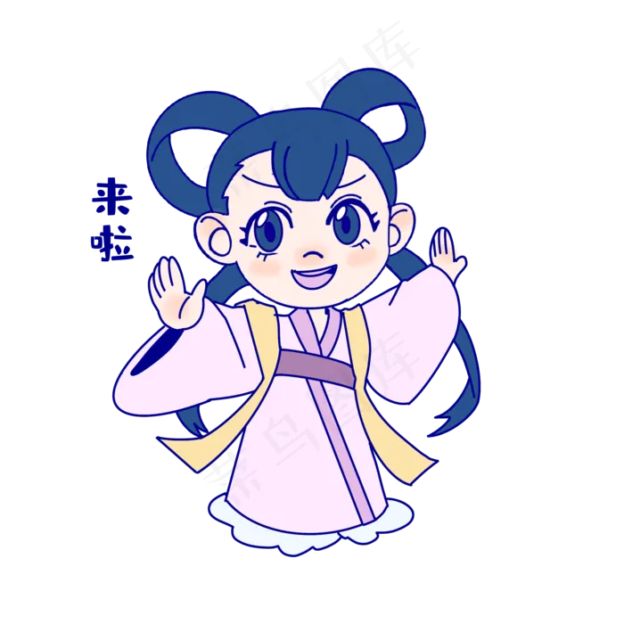 嫦娥来了表情包(2000X2000(DPI:300))psd模版下载