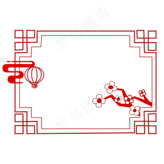 中国风复古边框装饰图案