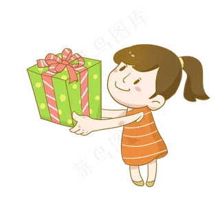 双十一狂欢购物节送出礼物的女孩