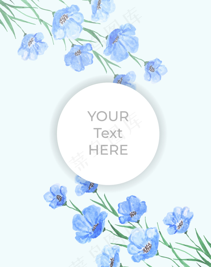 花卉水彩横幅banner