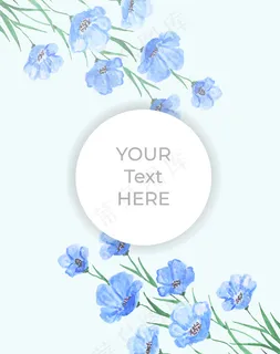 花卉水彩横幅banner