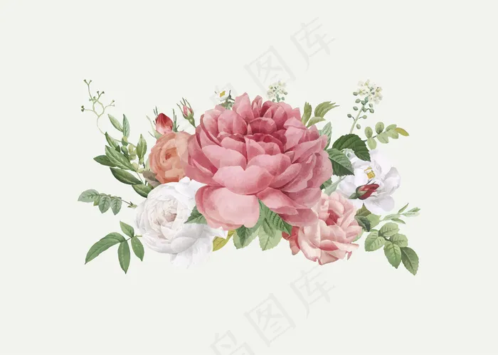 花卉设计婚礼请柬eps,ai矢量模版下载